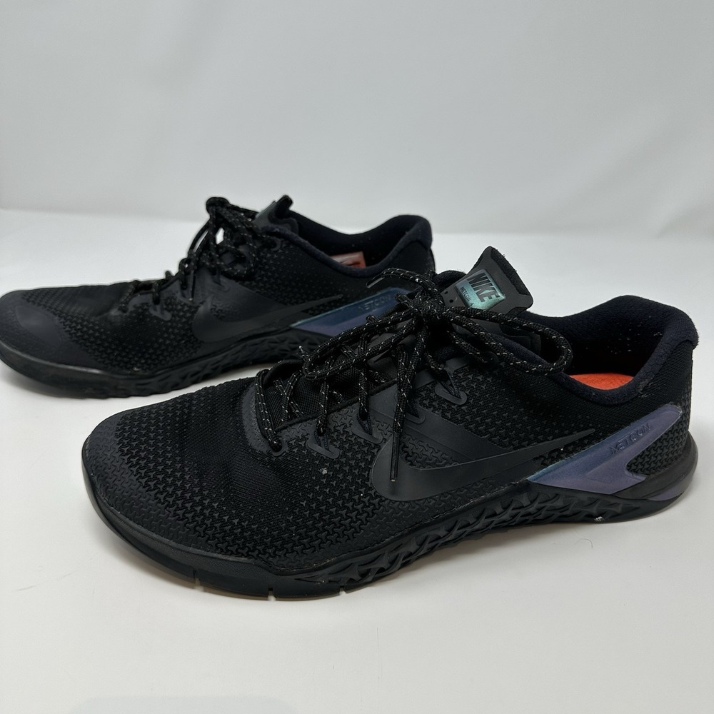 RARE🔥 Nike Men's Metcon 4 Size 11.5 PREM Traing Shoes Black Iridescent Cloak